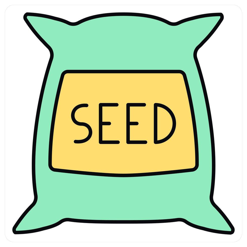 Seed and plant icon concept vector