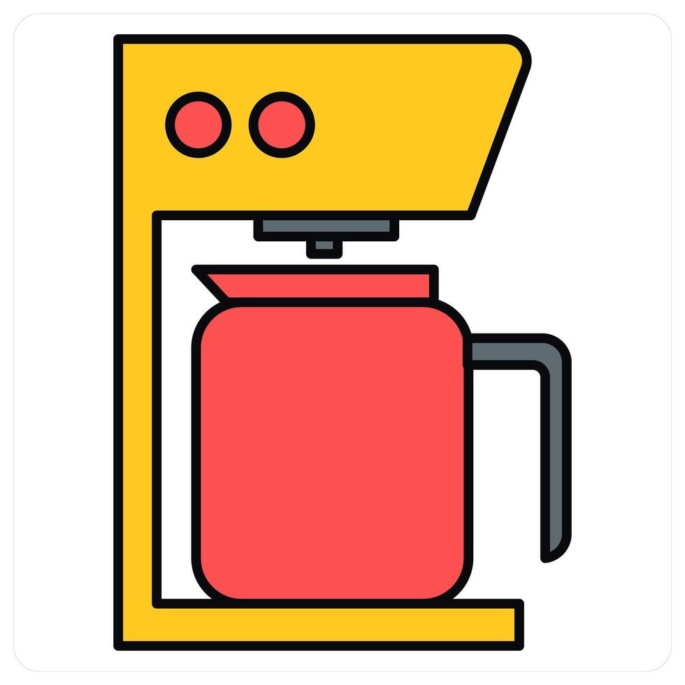 Coffee Machine and drip icon concept vector