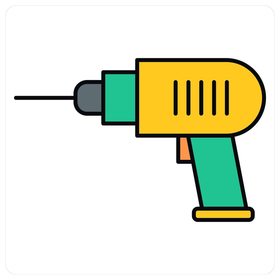 Drill Machine and tool icon concept vector