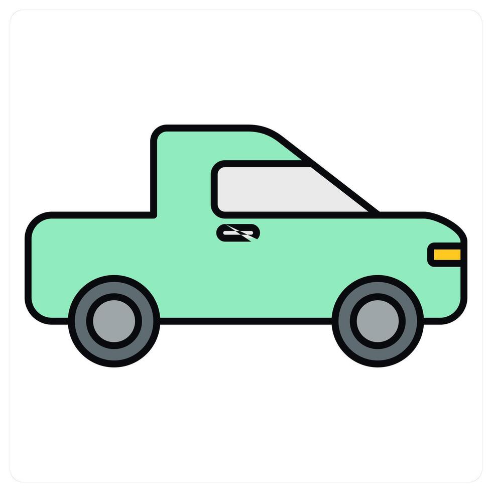 Jeep icon and van icon concept vector