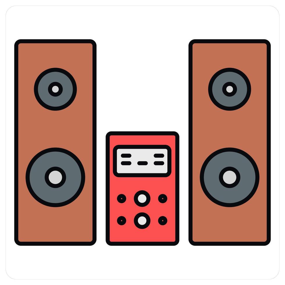 Speaker and mini icon concept vector