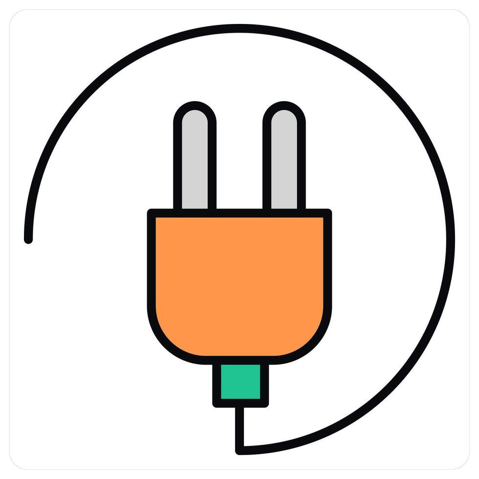 Plug and plugin icon concept vector