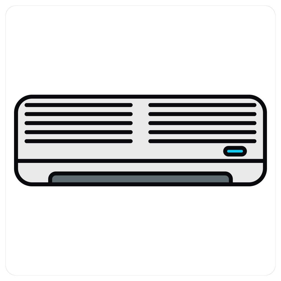 Air Conditioner and cooling system icon concept vector