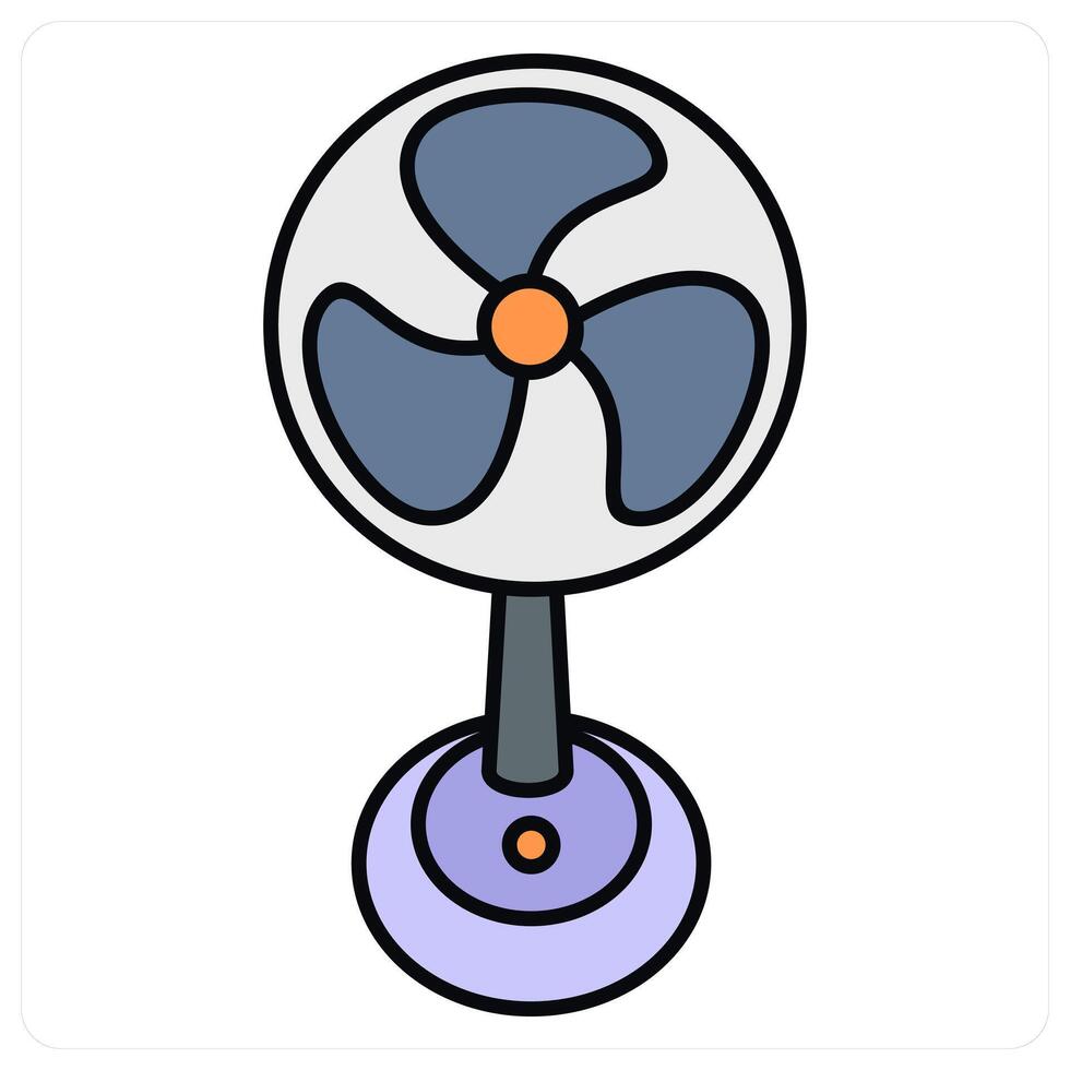 Table Fan and desk fan icon concept vector