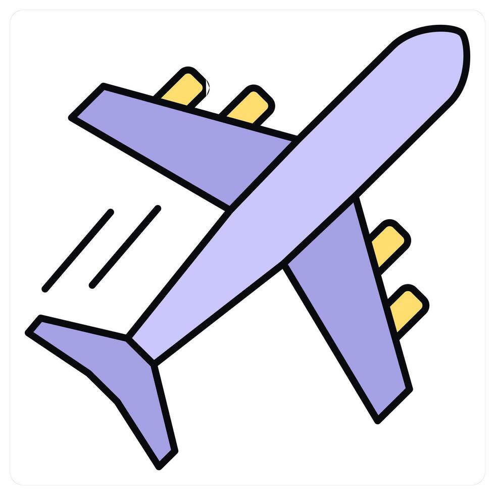 Aeroplane and transport icon concept vector