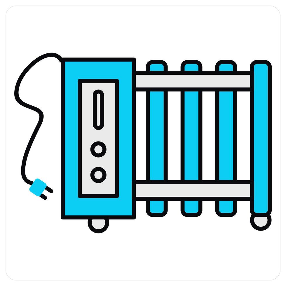 Heater and energy icon concept vector