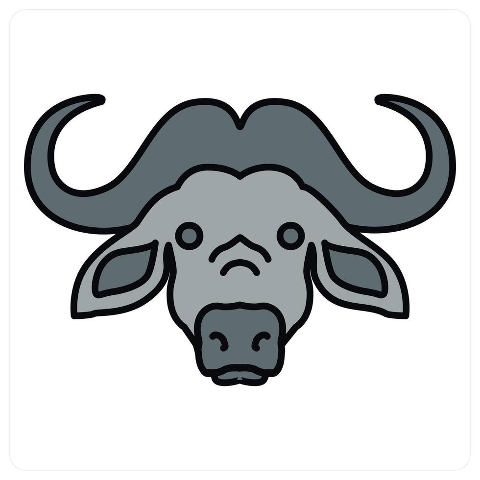 Buffalo and and animal icon concept vector