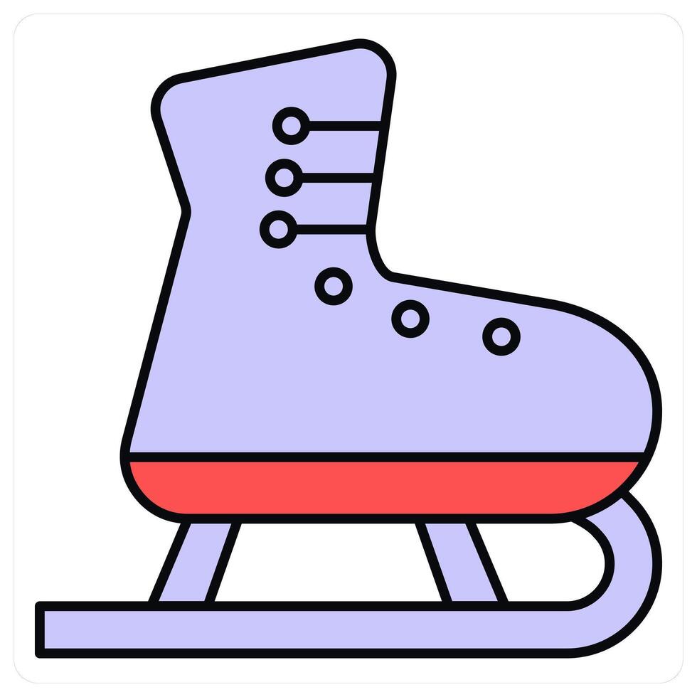 Ice Skating and winter icon concpet vector