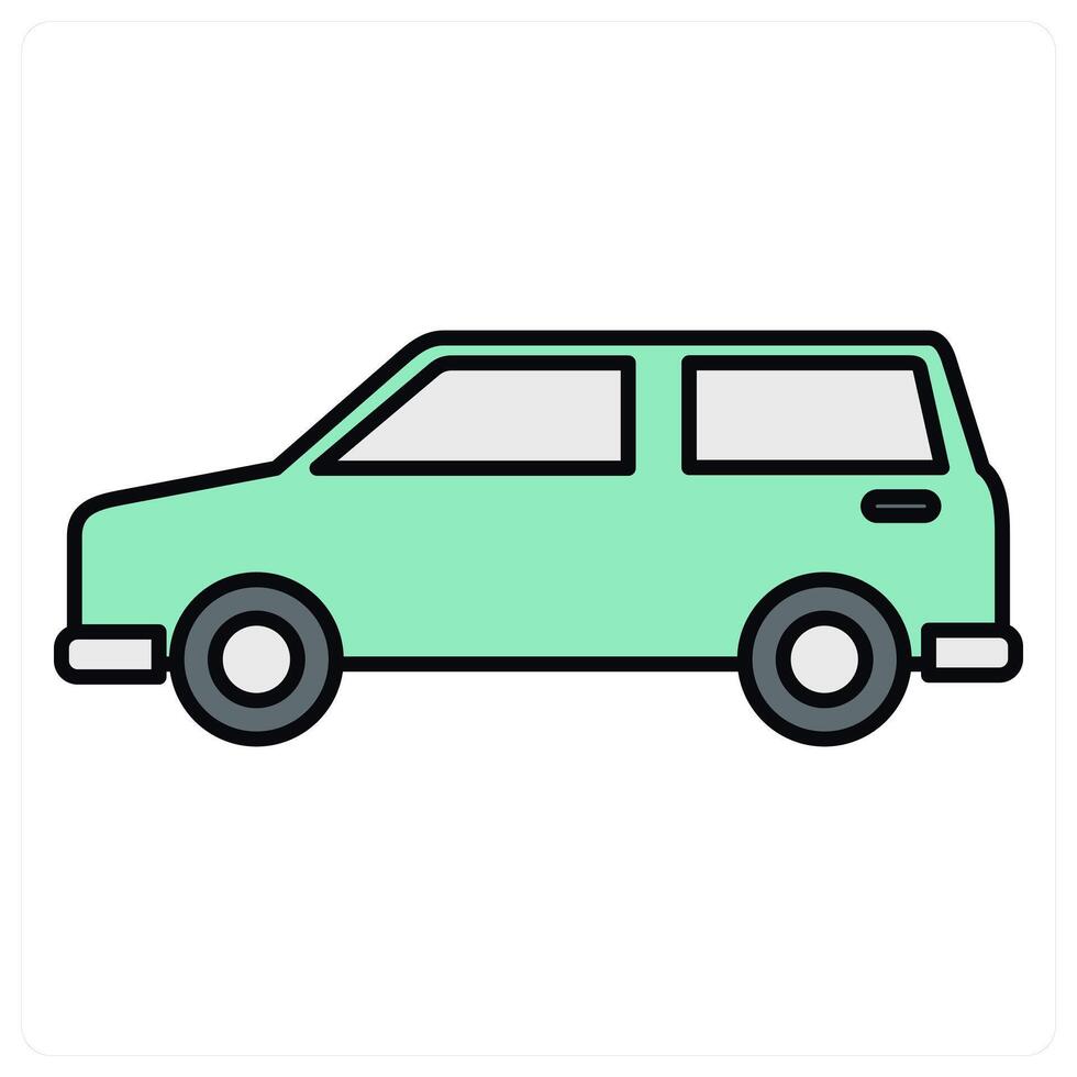 Car icon and jeep icon concept vector