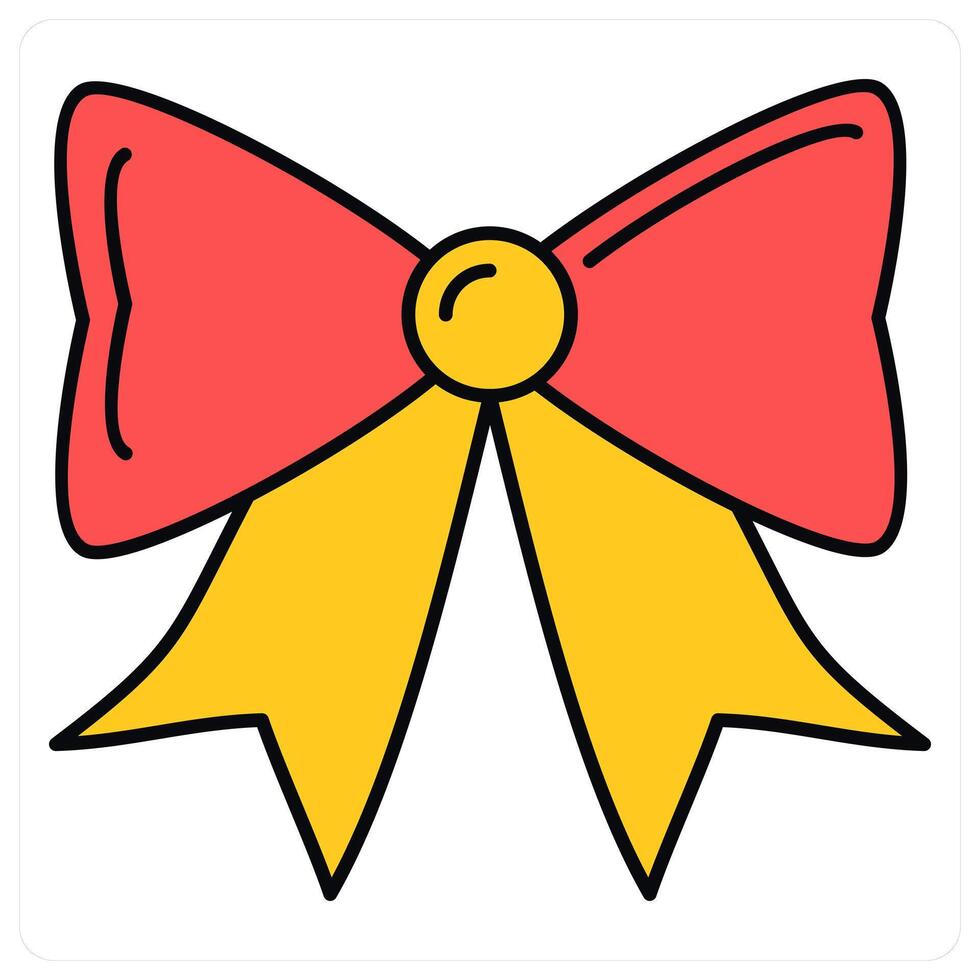 Ribbon and bow icon concept vector