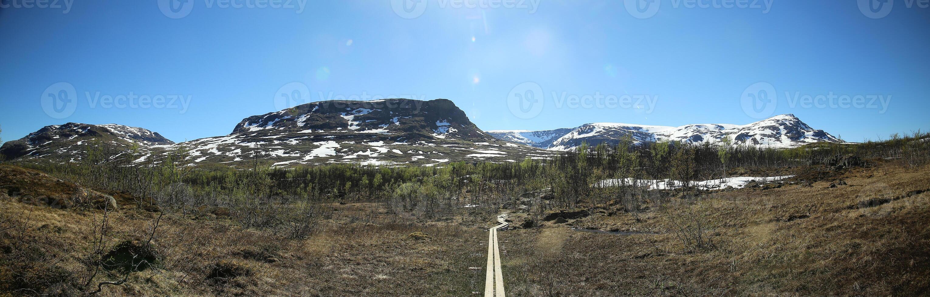 Panorama of the valley Karkevagge in Northern Sweden photo