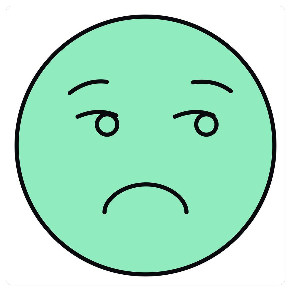 Unamused and emoji icon concept vector