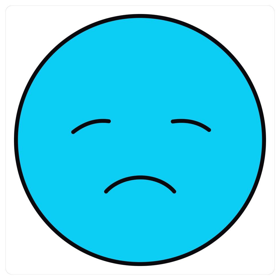 Disappointed and expression icon concept vector