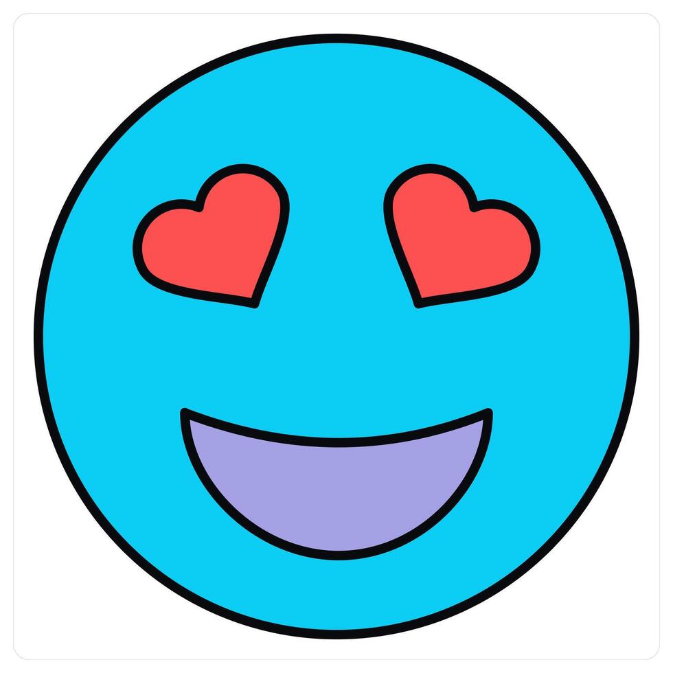 Heart Eyes and expression icon concept vector