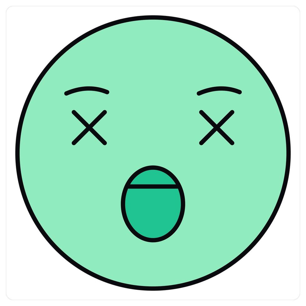 Dizzy Face and emoji icon concept vector