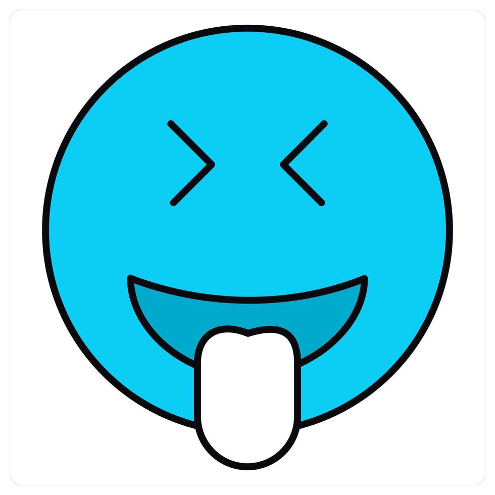 Stuck of Tongue Closed Eyes vector