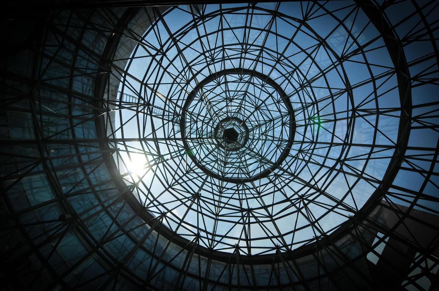 A circular glass dome photo