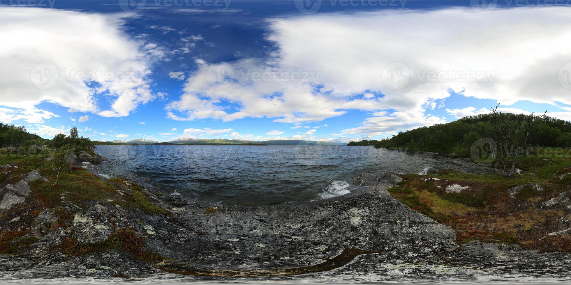 Spherical panorama of historical boat building site at Tornehamn, Sweden. Equirectangular projection is used photo