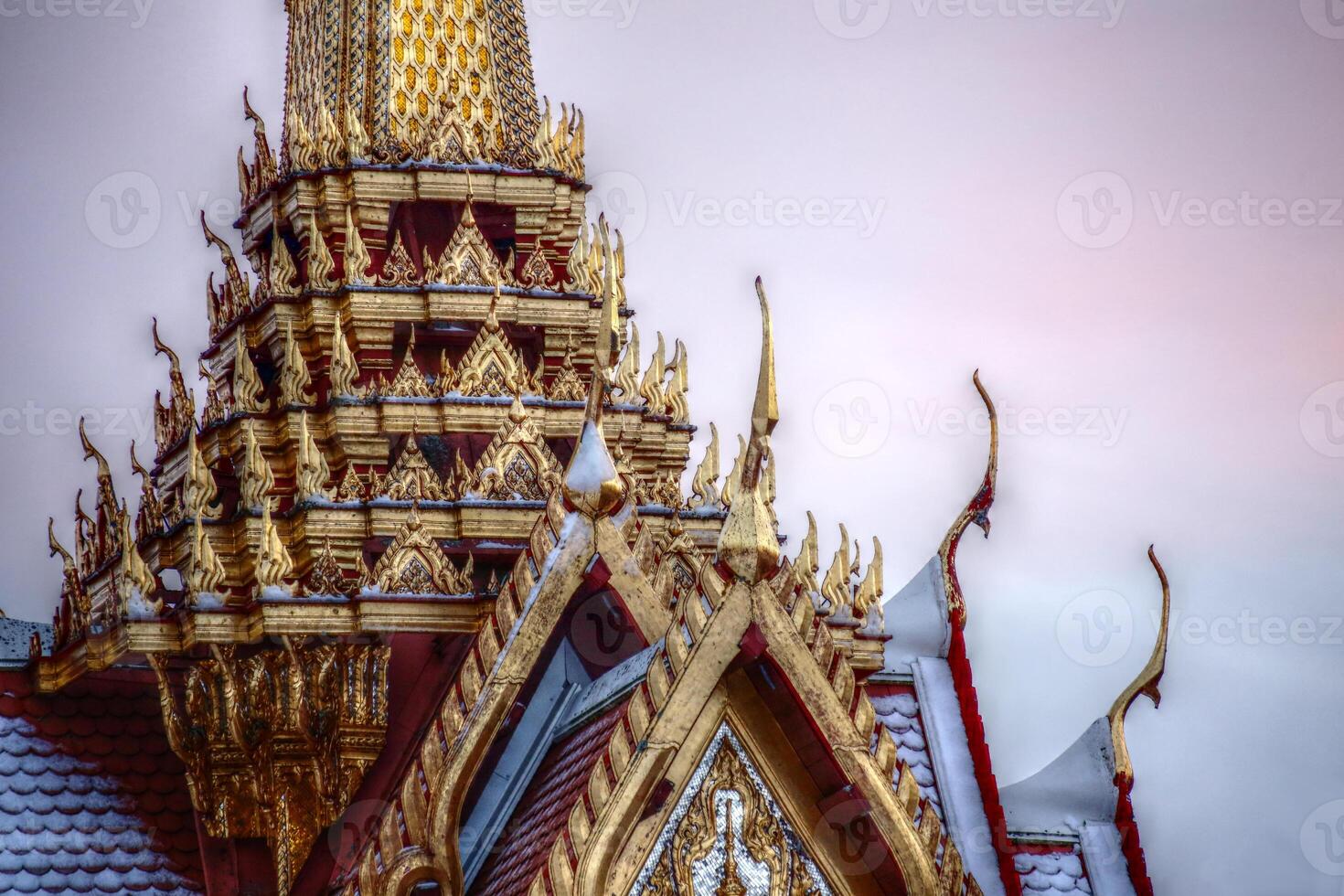 Magnificient roof of King Chulalongkorn Memorial Building in Utanede, Sweden photo