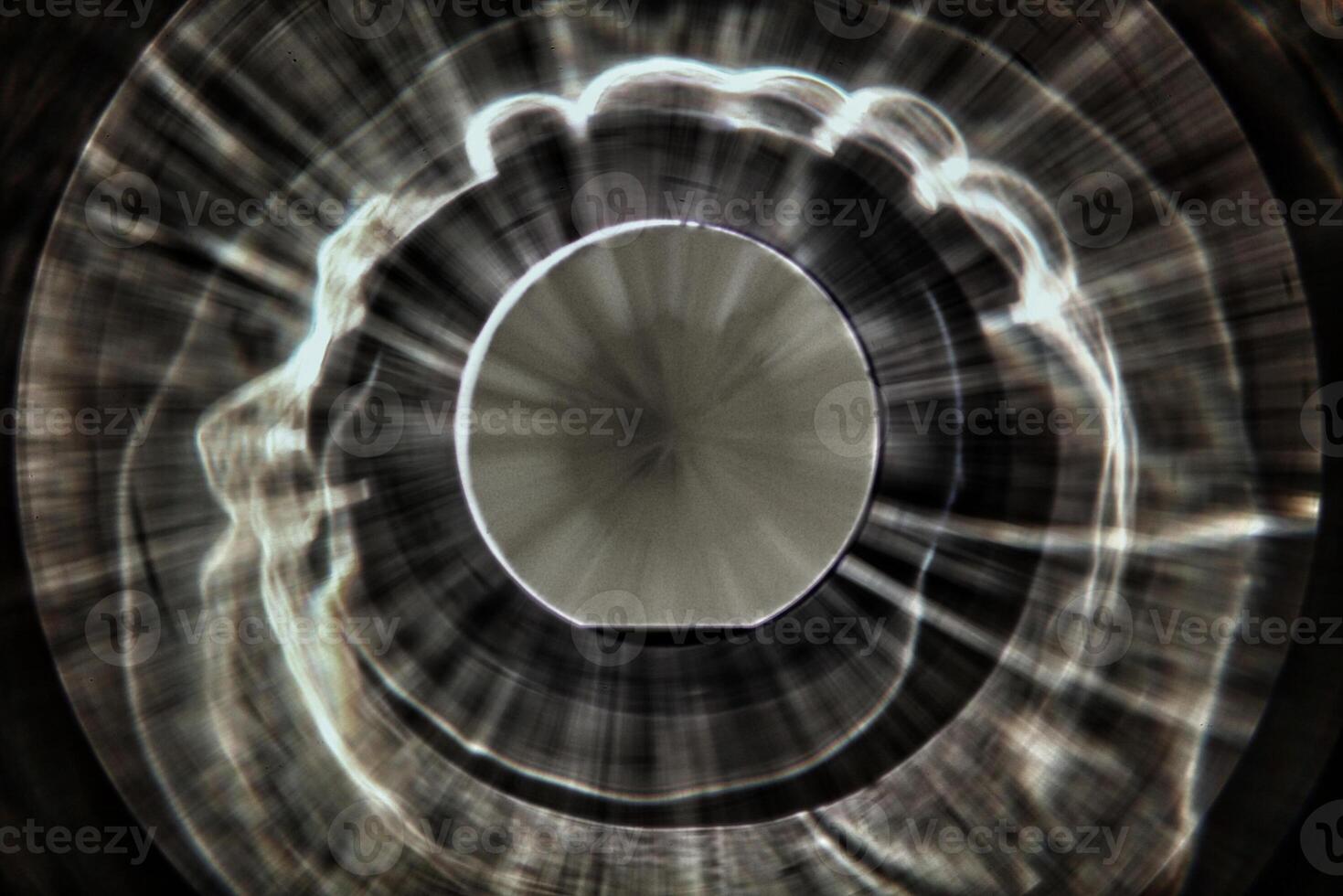 Abstract light effects by refraction in glass photo