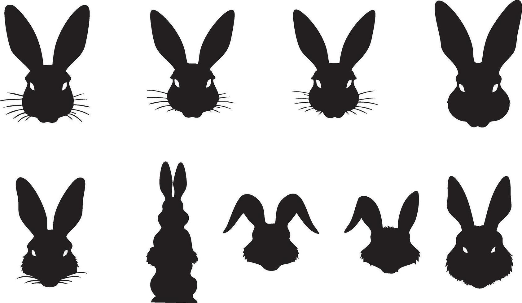 Bunny Head Illustration for Creative Designs vector