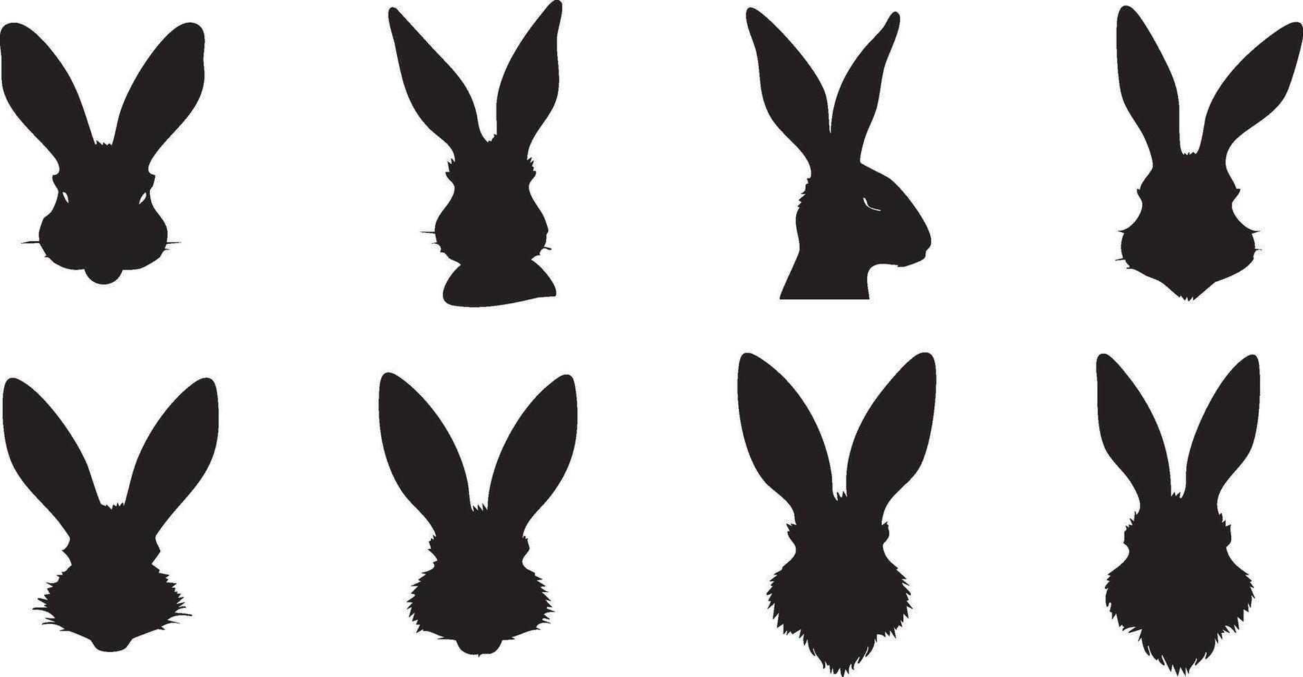 Artistic Rabbit Silhouette for Creative Projects vector