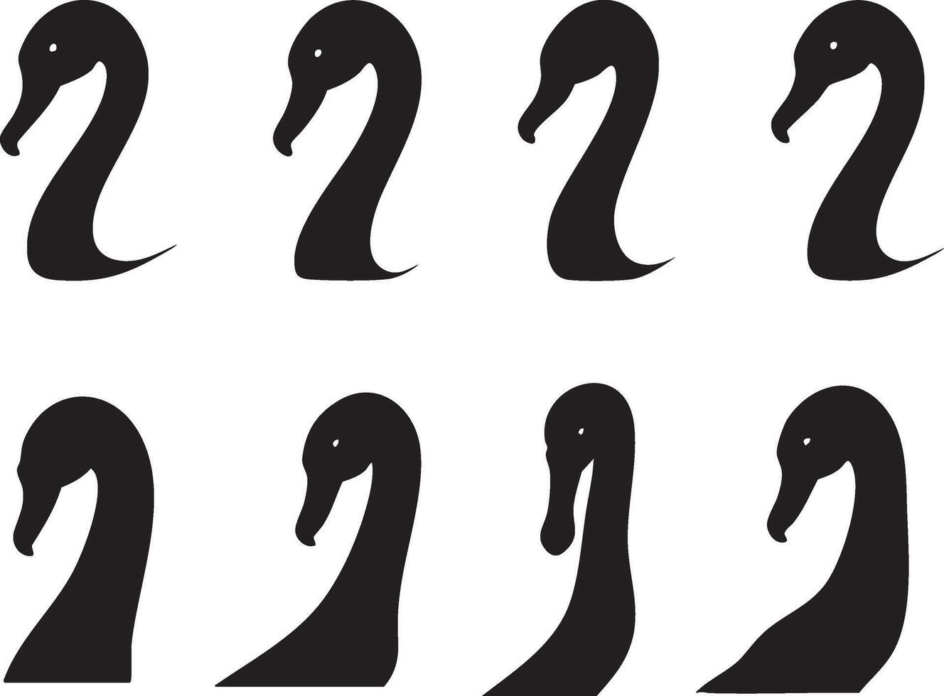 Black Swan Profile for Unique Artwork Concepts vector