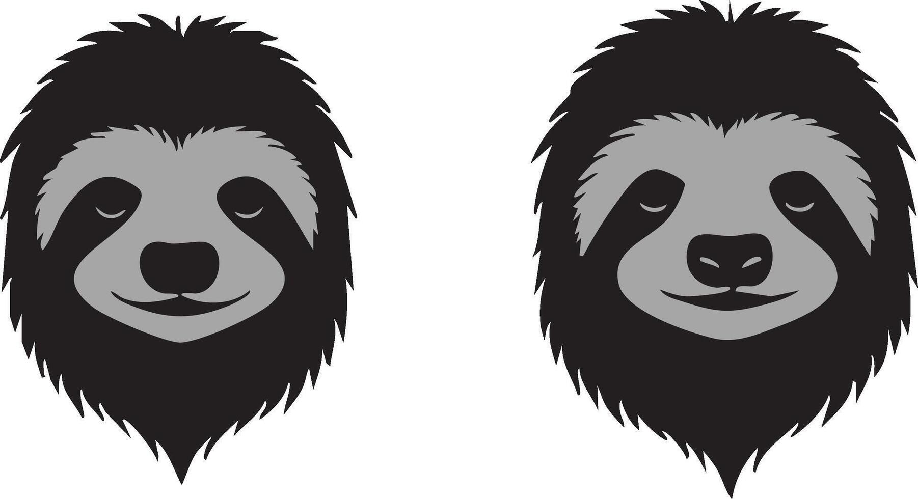 Minimalist Sloth Silhouette for Modern Artworks vector