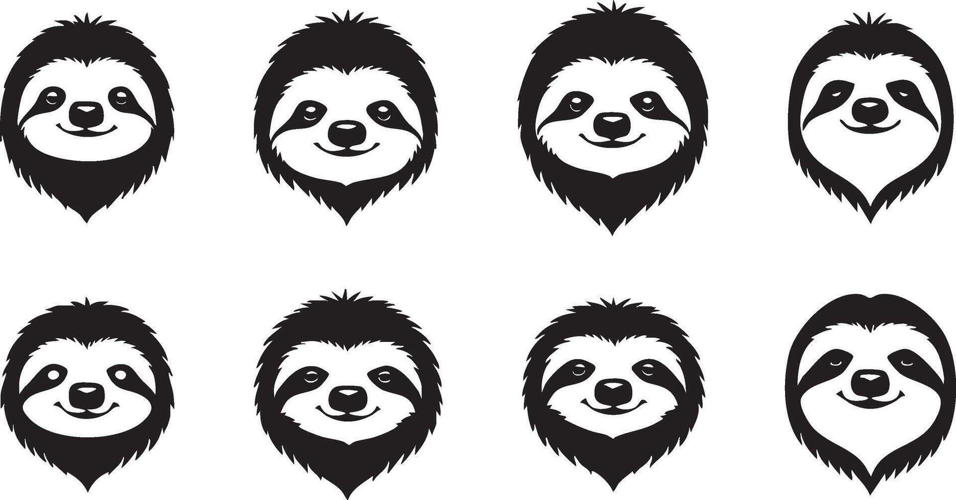 Creative Sloth Artwork for Jungle and Forest Designs vector