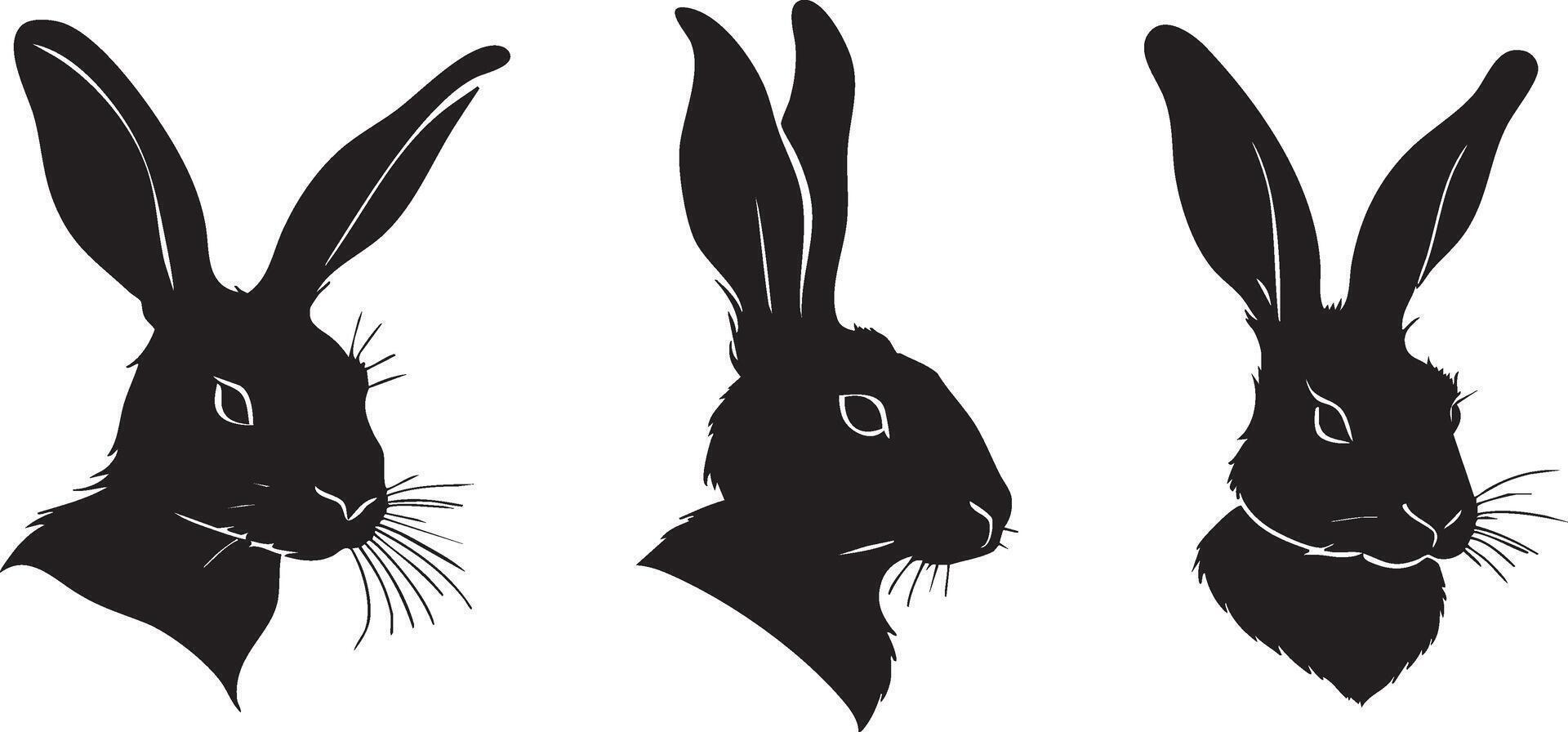 Elegant Rabbit Outline for Artistic Concepts vector