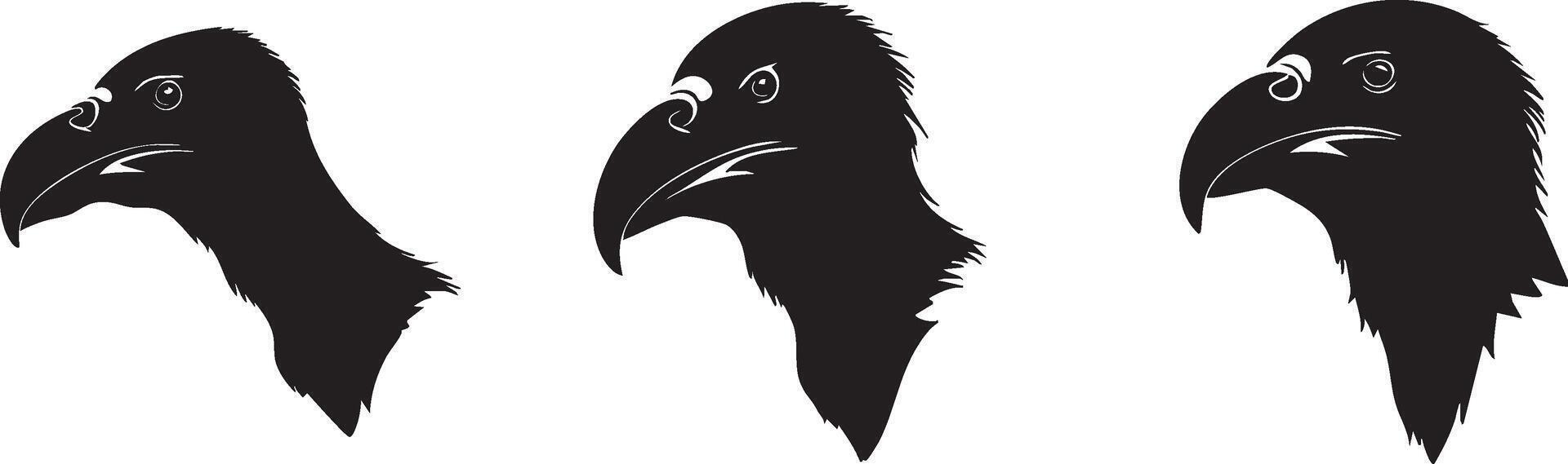 Elegant Vulture Silhouette for Wild Nature Branding vector
