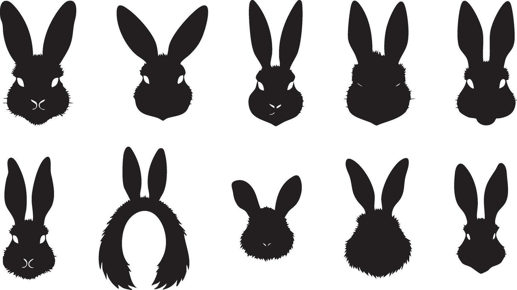 Rabbit Silhouette for Forest-Themed Artwork vector