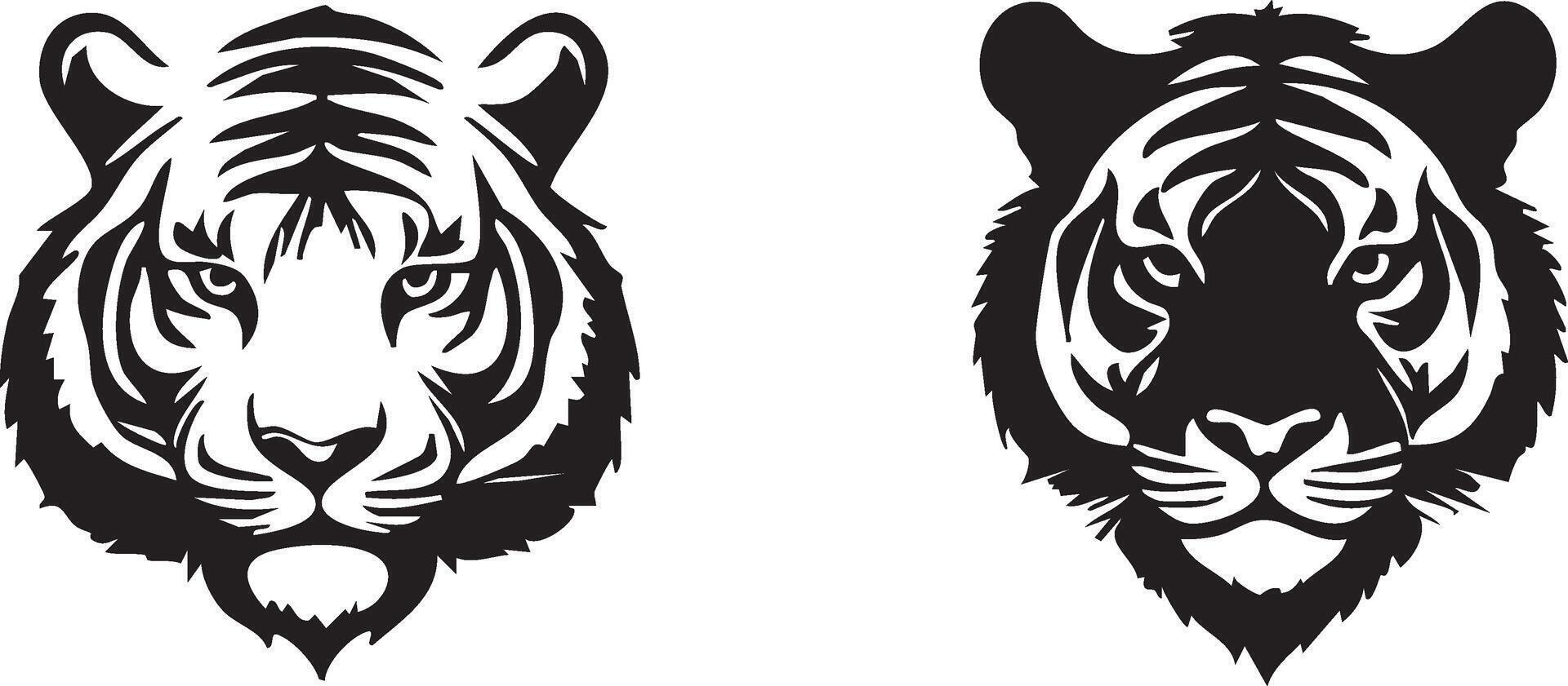 Strong and Majestic Tiger Silhouette for Luxury Branding vector