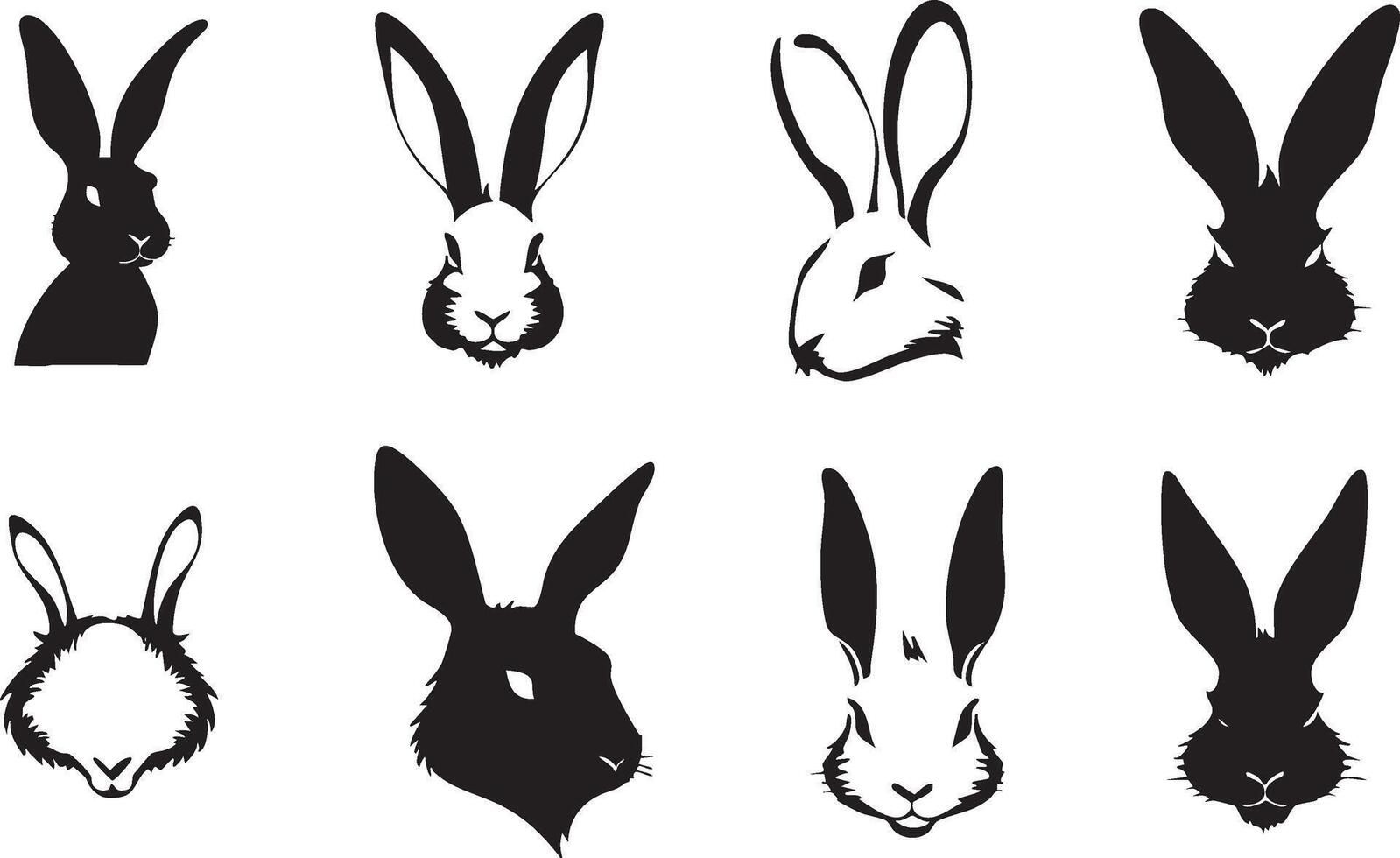 Bunny Portrait for Distinctive Artwork vector