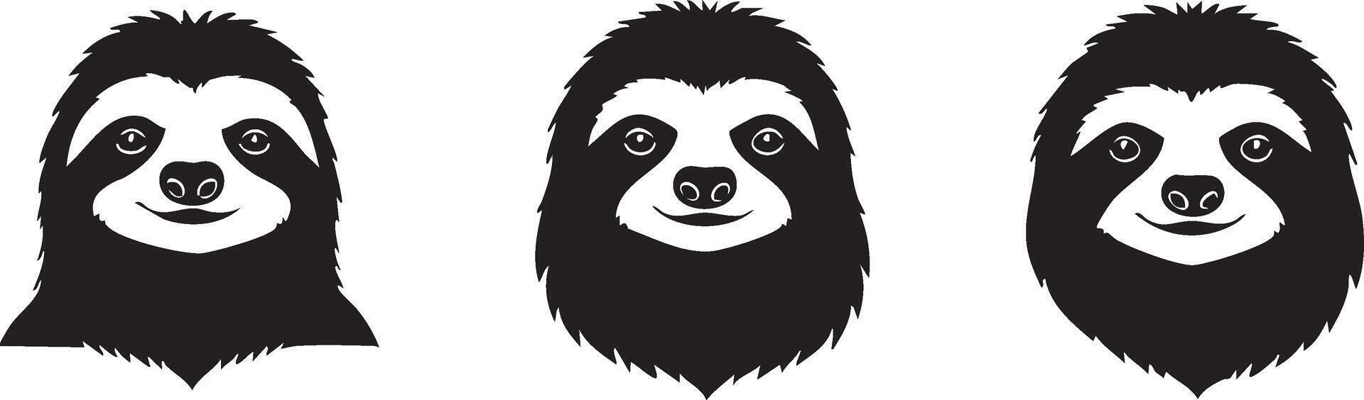 Sloth Face Sketch for Unique Design Applications vector