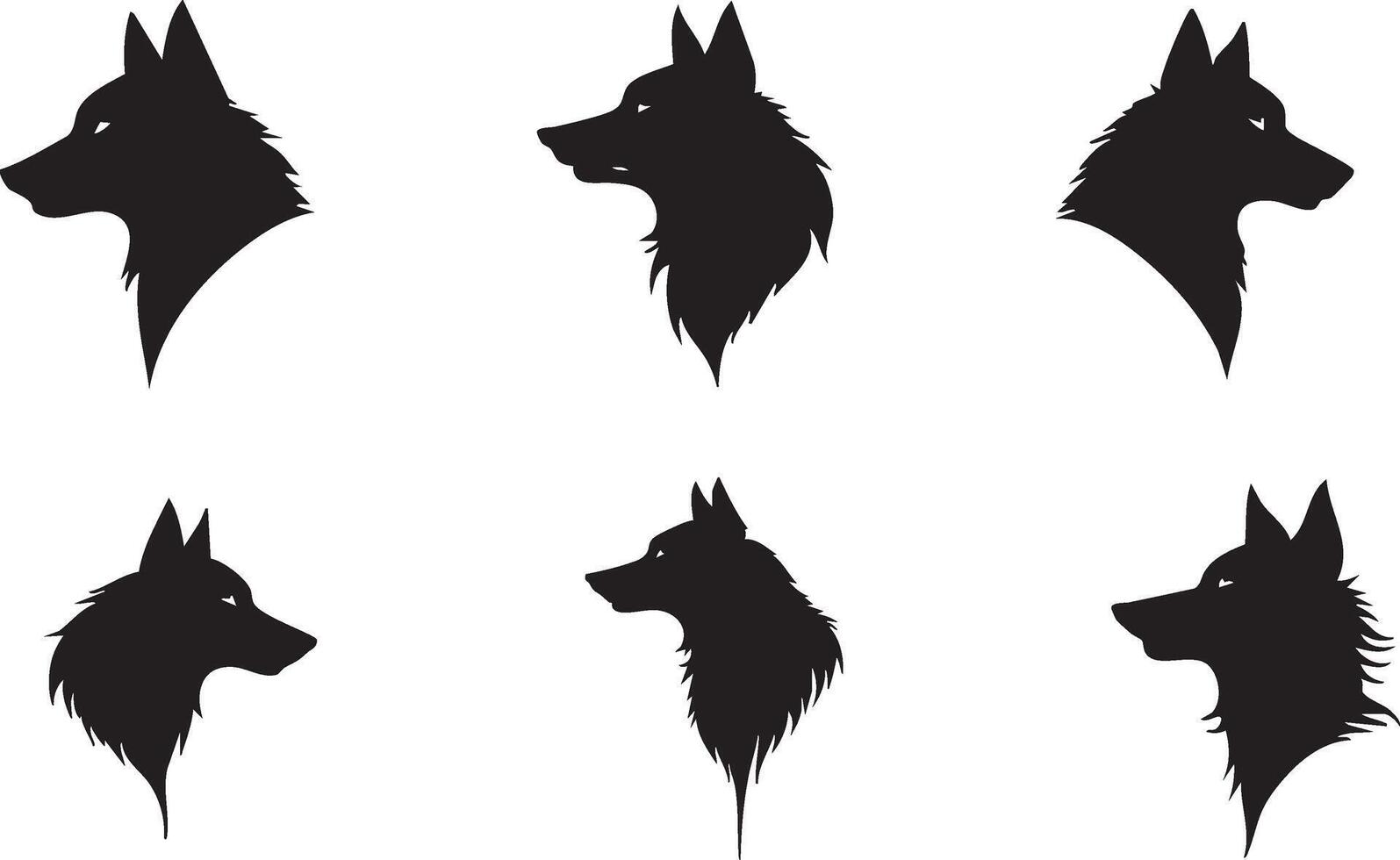 Bold Wolf Face Design for Animal-Themed Artwork vector