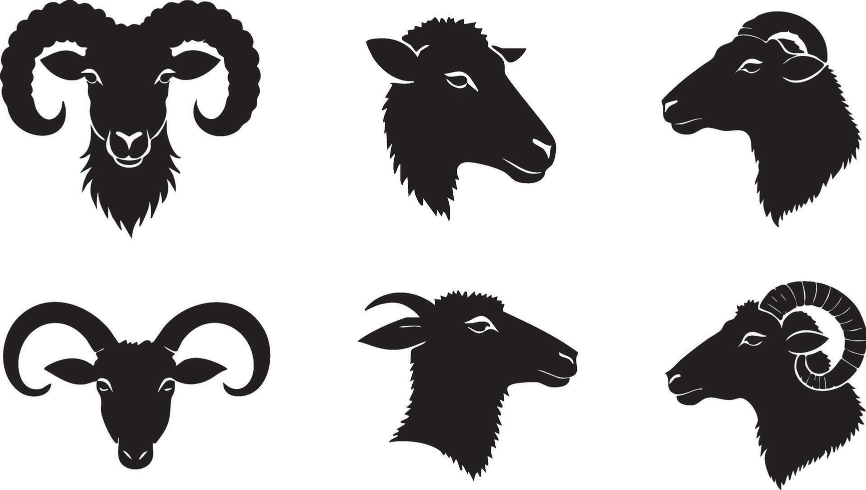 Sheep Head Design for Nature-Inspired Artwork vector