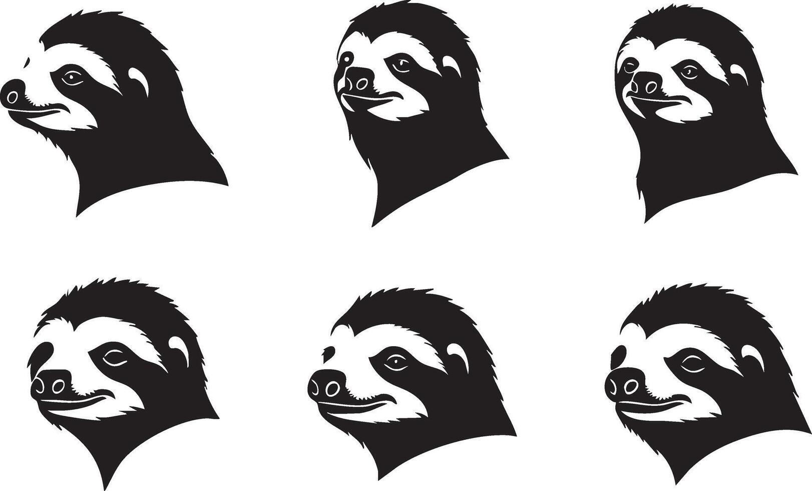 Artistic Sloth Portrait for Nature-Inspired Concepts vector