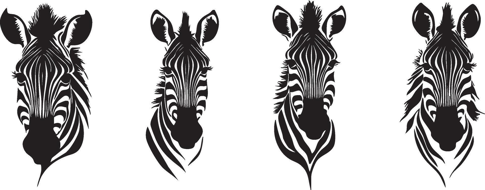 Wild Zebra Head for African Safari Inspired Projects vector