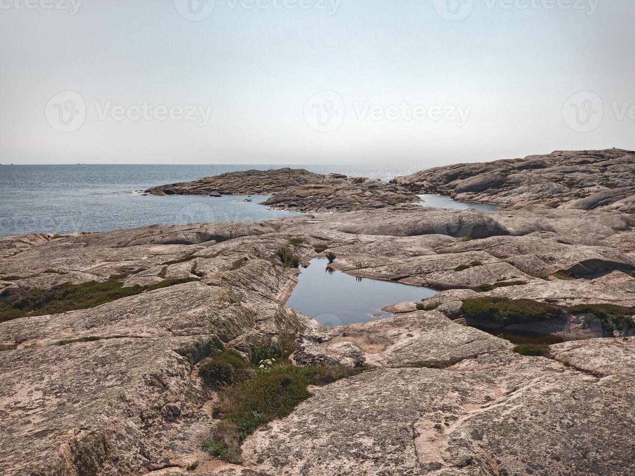 Coast of the island Hallon, a nature reserve near Smogen in Sweden photo