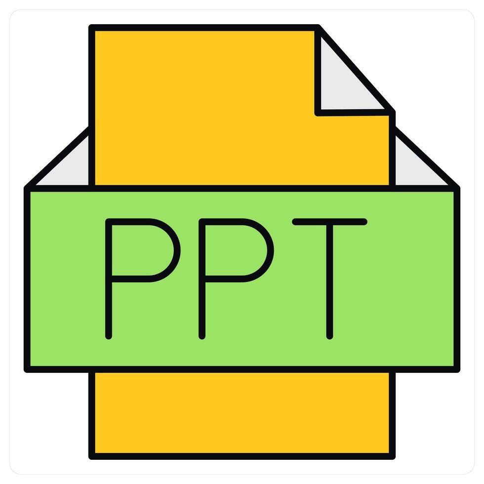 PPT File and folder icon concept vector