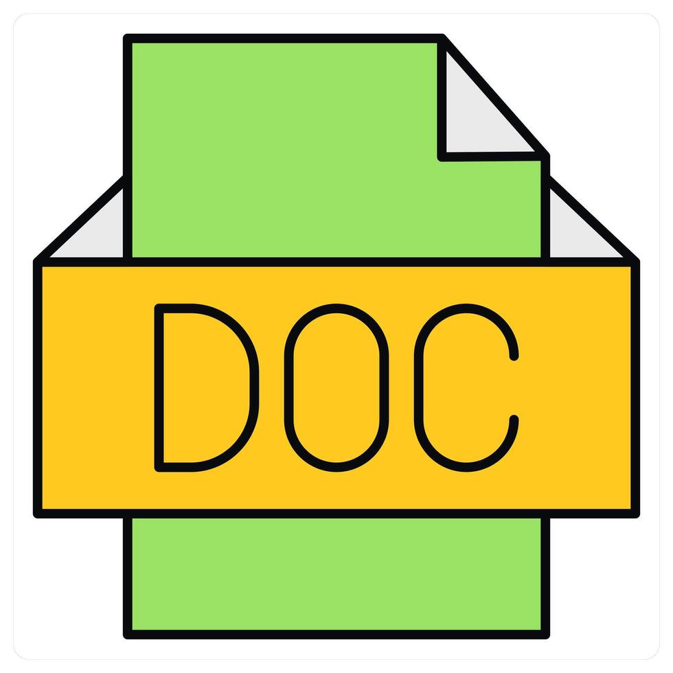 DOC File and data icon concept vector