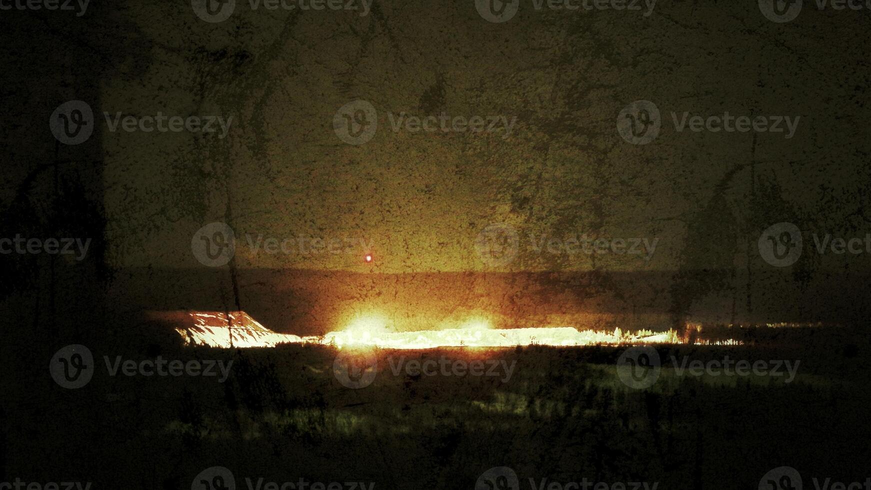 Grungy shot of a mine in the night photo