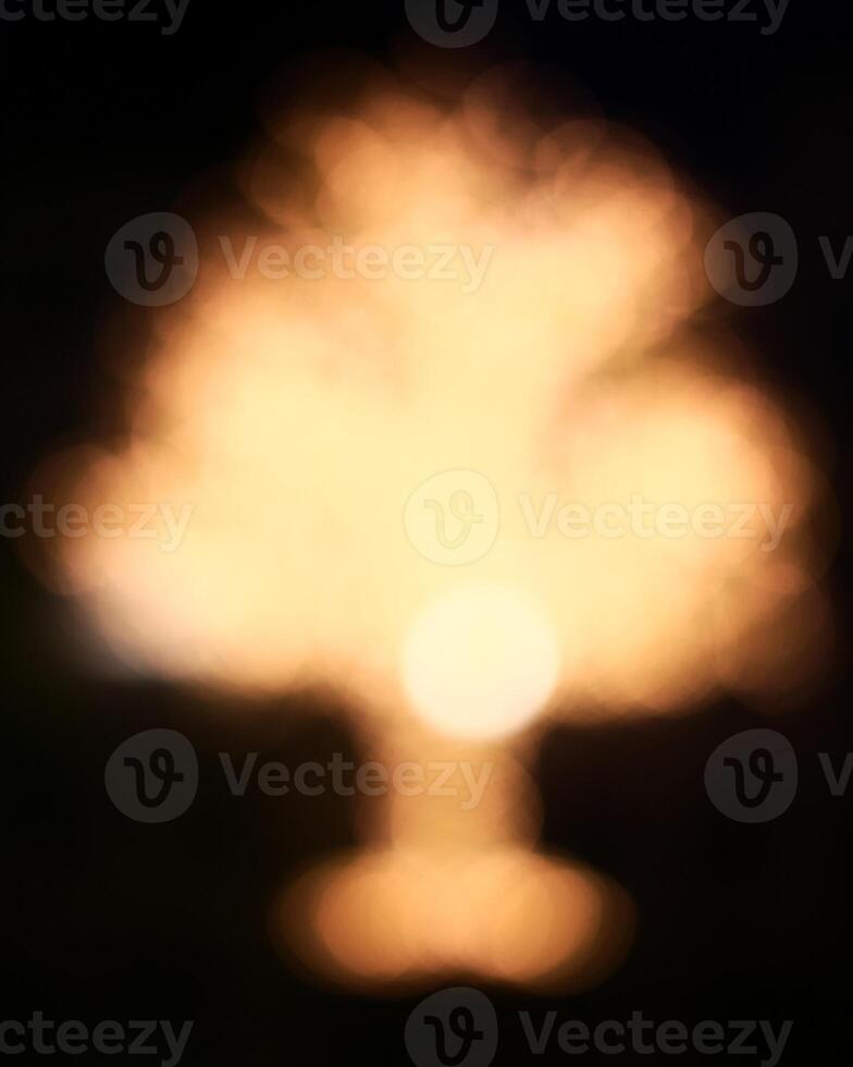 Defocused tree shaped lights in christmas time photo