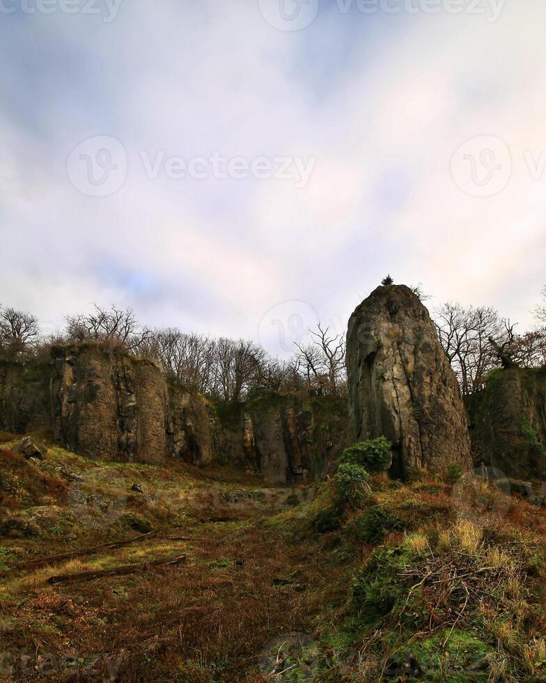 Rock cliffs on Mount Stenzelberg in the Siebengebirge photo