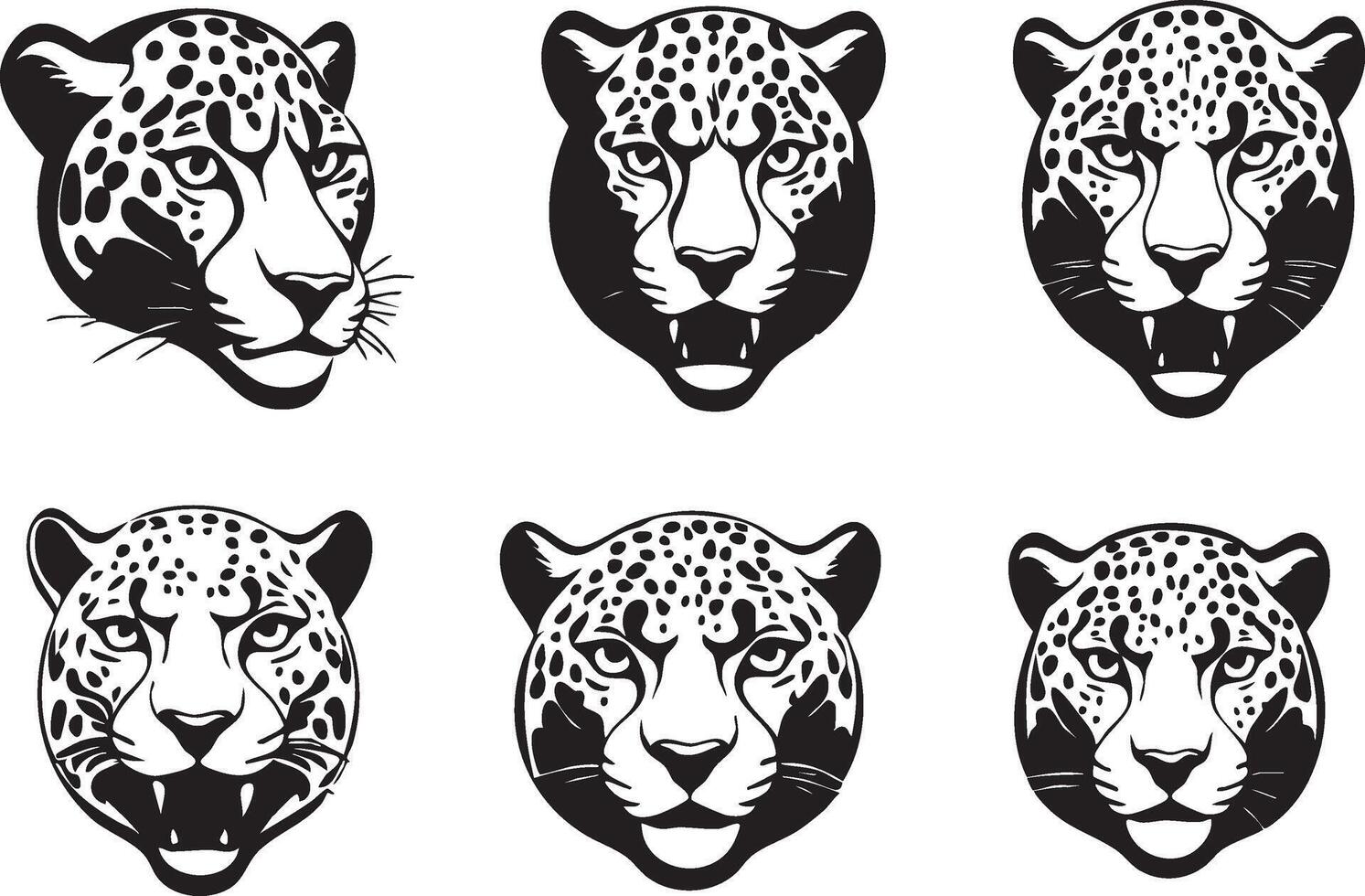 Jaguar Profile for Nature-Inspired Artworks vector