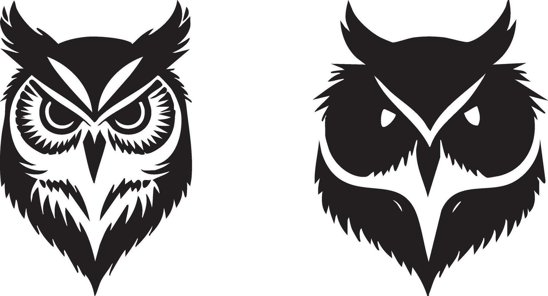 Forest Owl Head for Nature and Wildlife Designs vector