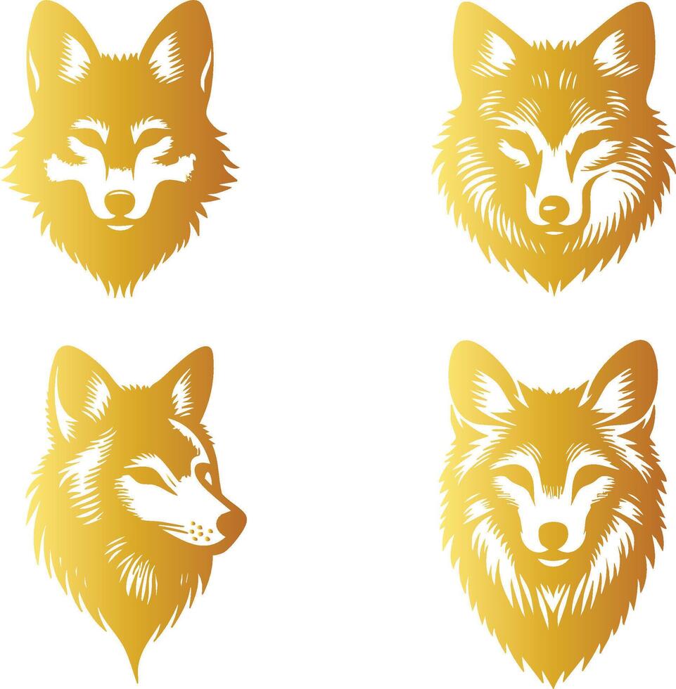 golden Jackal Design for Wild Animal and Predator Branding vector