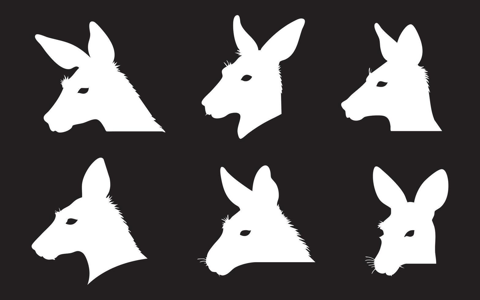 Kangaroo Portrait Design for Wildlife Branding vector