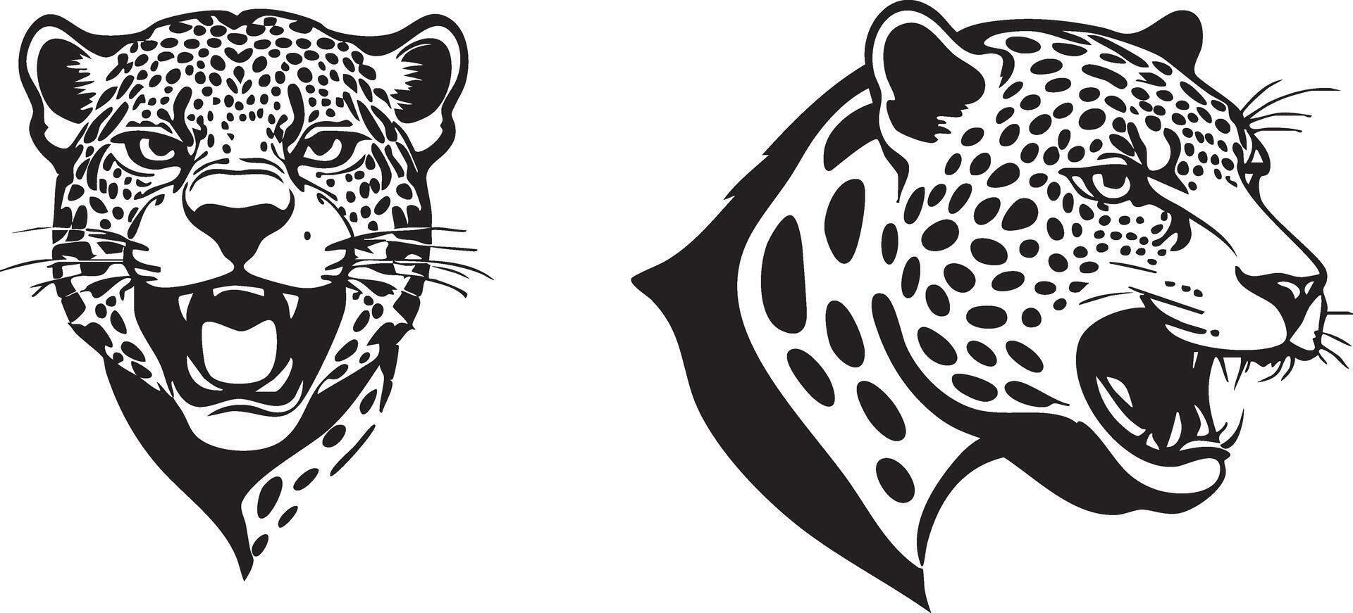 Jaguar Head for Wild Cat and Jungle Creations vector